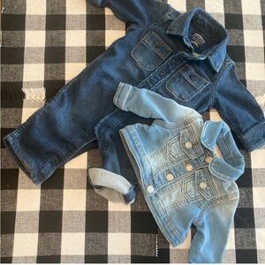 Infant Baby Gap Overall 3-6mo & Baby B’Gosh Jacket 3mo - Excellent Condition